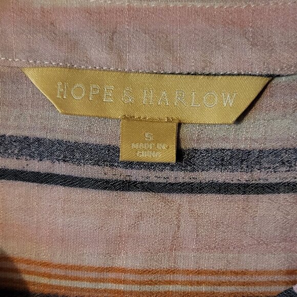 HOPE & HARLOW TIE FRONT BLOUSE SIZE SMALL - Picture 6 of 7